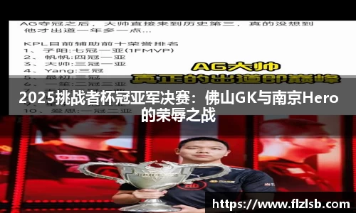 2025挑战者杯冠亚军决赛：佛山GK与南京Hero的荣辱之战